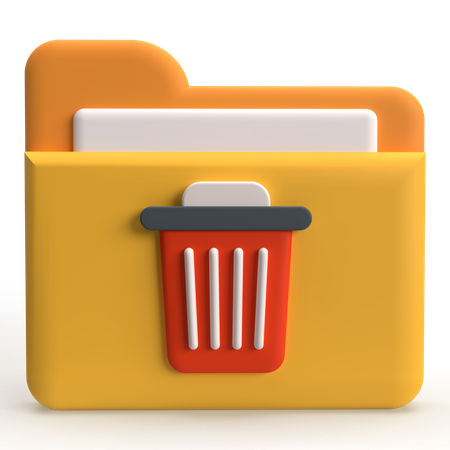 Folder Delete  3D Icon