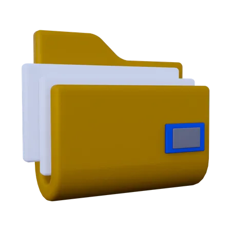 Folder Document  3D Icon