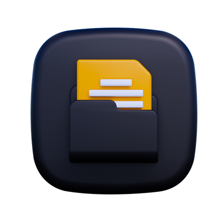 Folder Document  3D Icon