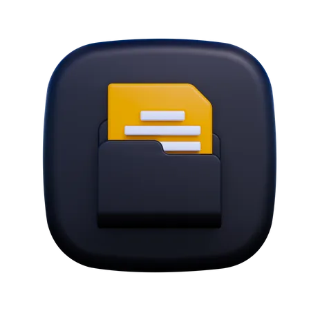 Folder Document  3D Icon