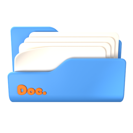 Folder Document  3D Icon