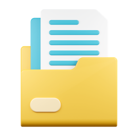 Folder Document  3D Icon