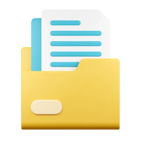 Folder Document  3D Icon