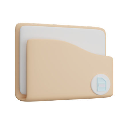 Folder Document  3D Icon