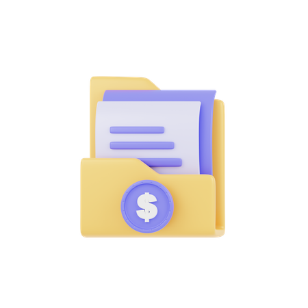 Folder Dollar  3D Icon