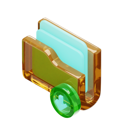 Folder Download  3D Icon