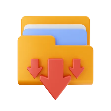 Folder download  3D Icon