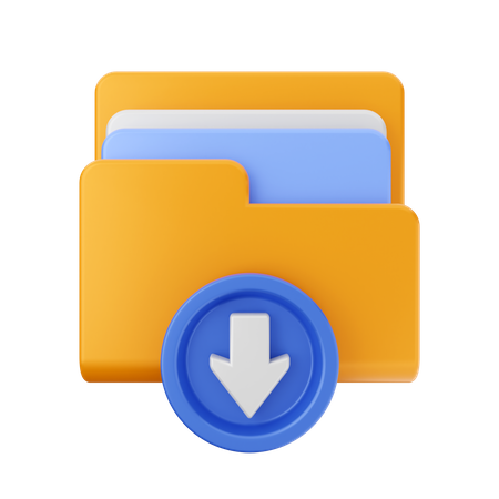 Folder download  3D Icon