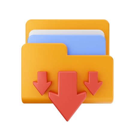 Folder download  3D Icon
