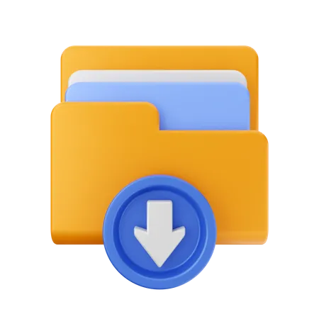 Folder download  3D Icon