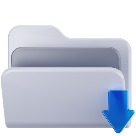 Folder Downloaded  3D Icon