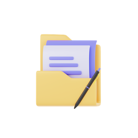 Folder Edit  3D Icon