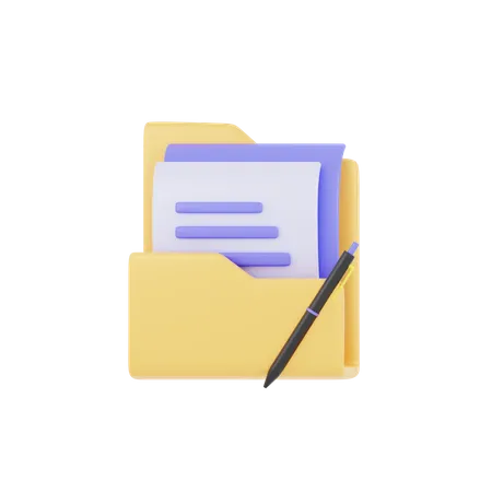 Folder Edit  3D Icon