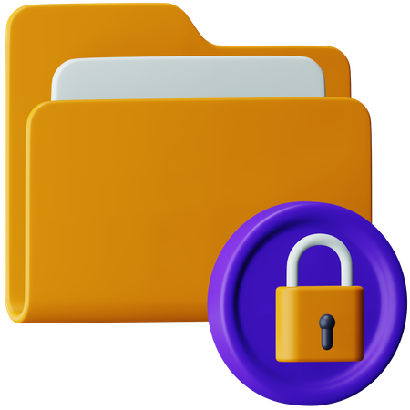 Folder Encryption 3D Icon