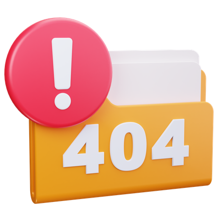 Folder Error  3D Icon