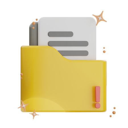 Folder Error  3D Icon