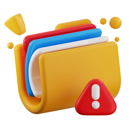 Folder Error  3D Icon