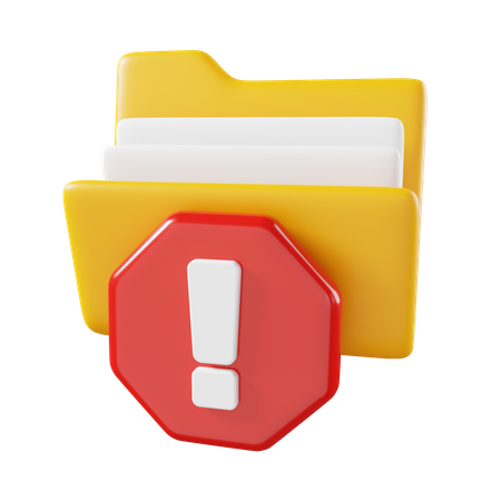 Folder Error  3D Icon