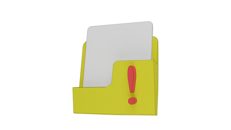 Folder Error  3D Illustration