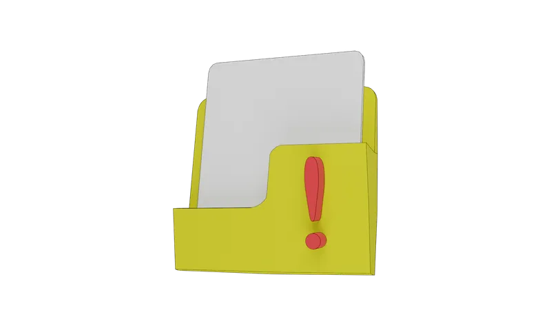 Folder Error  3D Illustration