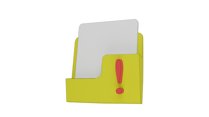 Folder Error 3D Illustration