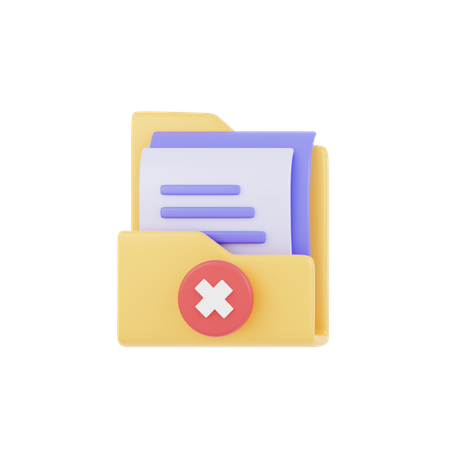 Folder Failed  3D Icon