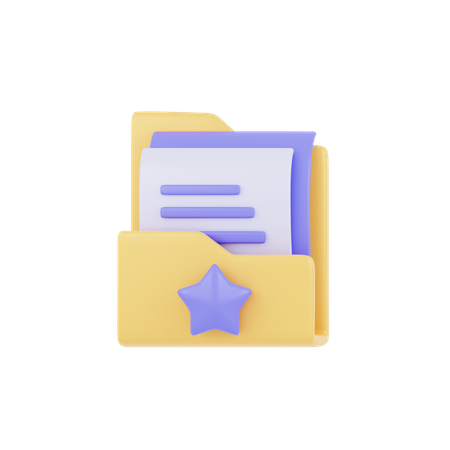 Folder Favorite  3D Icon