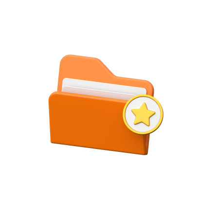 Folder Favourite  3D Icon