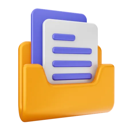 Folder File  3D Icon