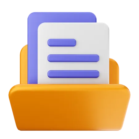 Folder File  3D Icon