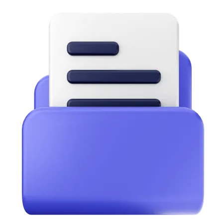 Folder File  3D Icon