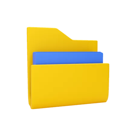 Folder file  3D Illustration