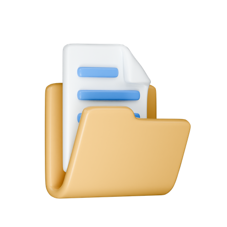 Folder File Open  3D Icon