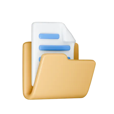 Folder File Open  3D Icon