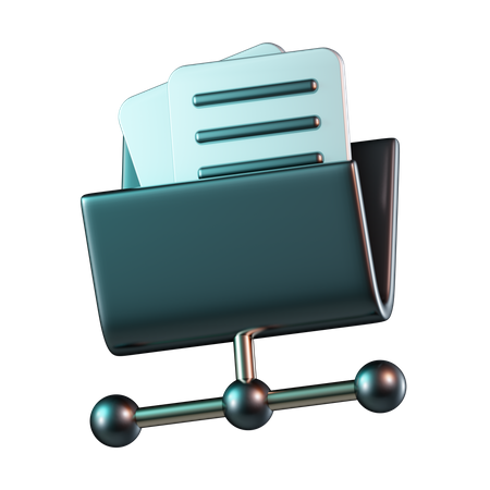 Folder File Sharing  3D Icon
