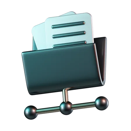 Folder File Sharing  3D Icon
