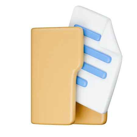 Folder File Vertical  3D Icon