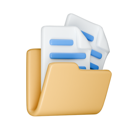 폴더 파일  3D Icon