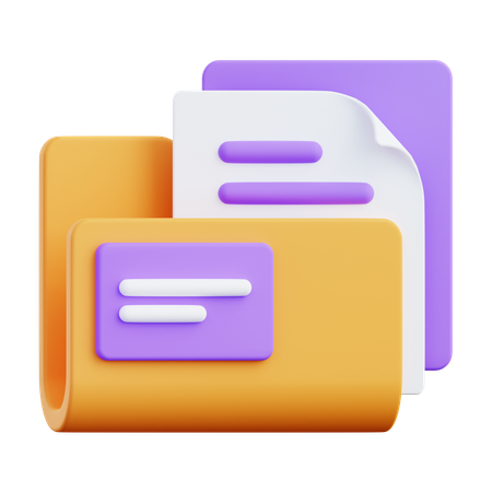 Folder Files  3D Icon