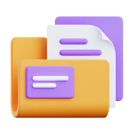 Folder Files  3D Icon