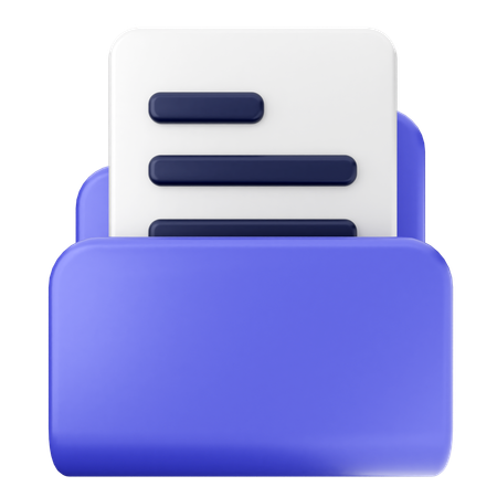 Folder Files  3D Icon