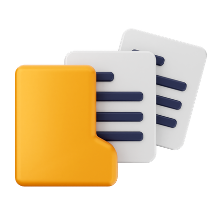 Folder Files  3D Icon