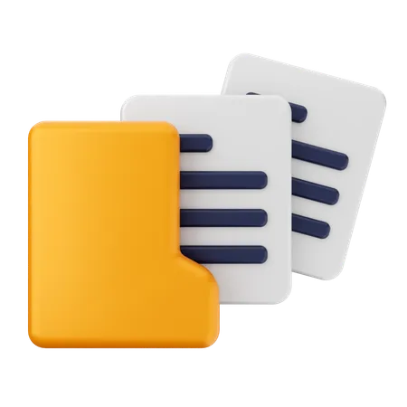 Folder Files  3D Icon