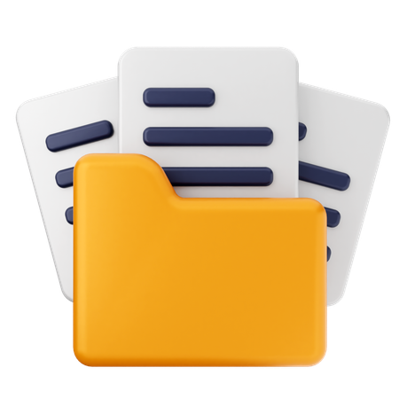 Folder Files  3D Icon