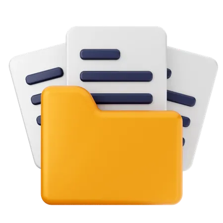 Folder Files  3D Icon