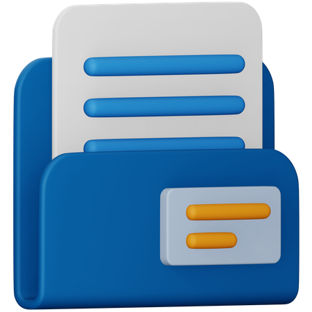 Folder Files  3D Icon