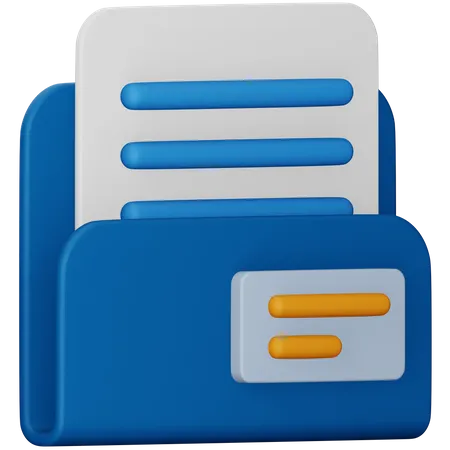 Folder Files  3D Icon