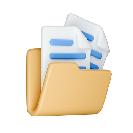 Folder Files  3D Icon