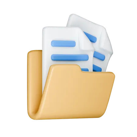 Folder Files  3D Icon