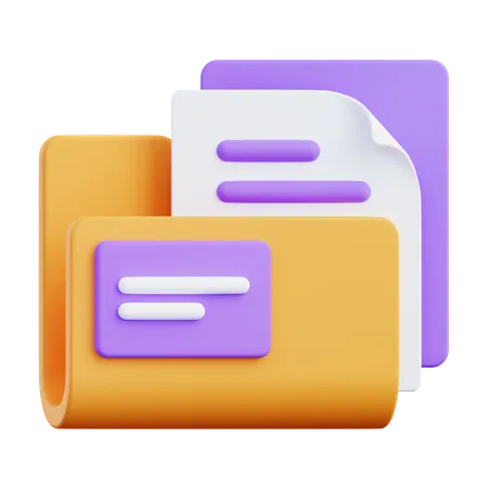 Folder Files 3D Icon